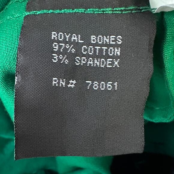 Royal Bones by Daang Gothic Emo Punk Pants Women’s 9 Black Green Stretch Pockets - Picture 7 of 10